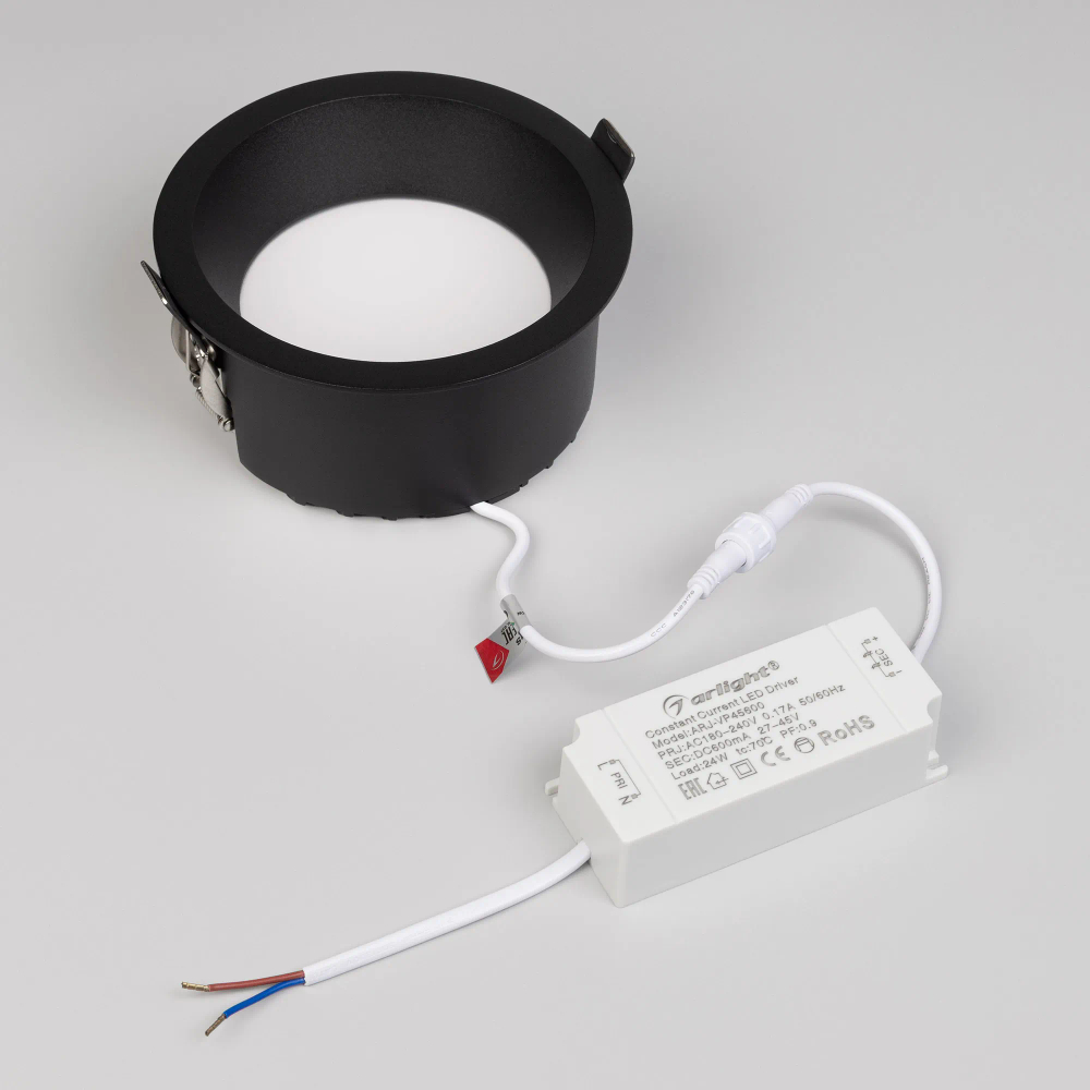 Светильник MS-DROP-BUILT-R137-24W Day4000 (BK, 90 deg, 230V) (Arlight, IP54 Металл, 5 лет) 041500