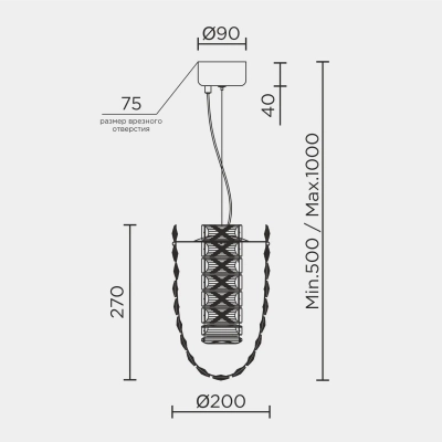 Подвесная люстра MODELUX ML.755.2 GD