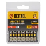 Бита IMPACT, PH1x25 мм, лазерная обработка шлица, сталь S2, 10 шт., Е 6,3 Denzel — фото 5