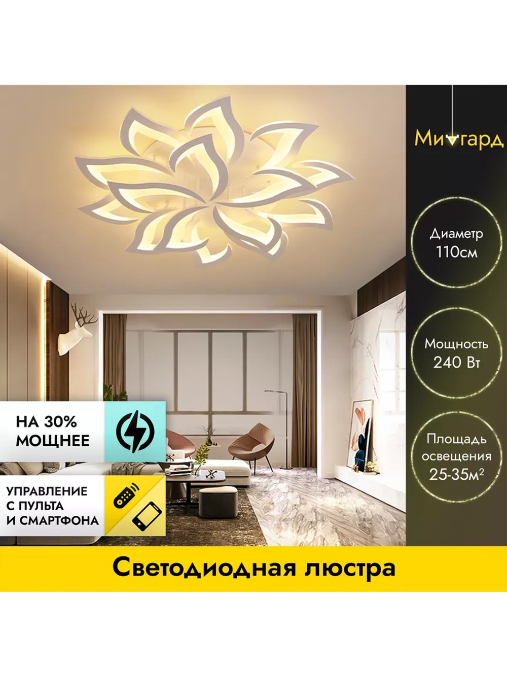 Люстра потолочная светодиодная DF8032/15