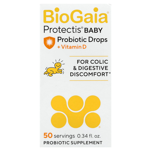 BioGaia, Protectis® Baby, пробиотик в каплях с витамином D для детей, 10 мл (0,34 жидк. унции)