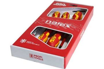 Набор из 5 отверток Narex S Line Electro Profi SLIM (PH+ШЛИЦ+тестер) 855110