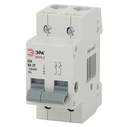 Выключатель нагрузки ЭРА SIMPLE SIMPLE-mod-61 2P 40А ВН-29 | Электротовары