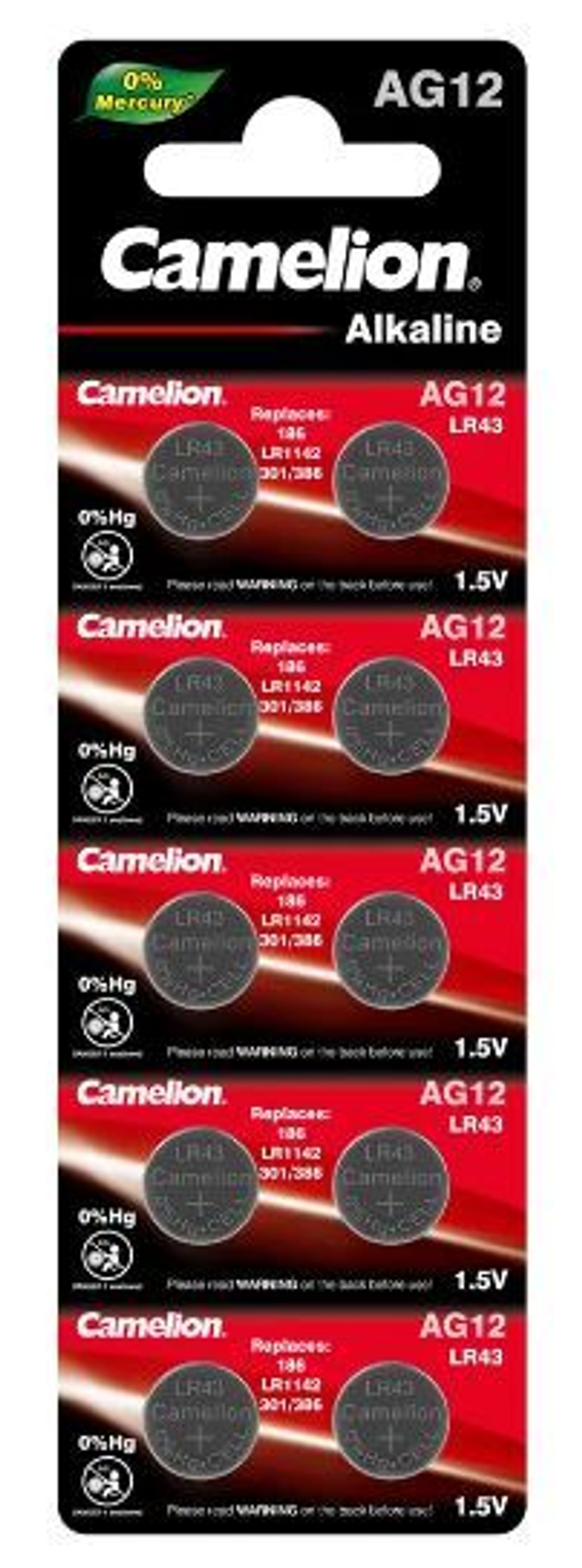 Camelion AG12 BL10 386 SR-43 уп.100