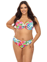 Раздельный купальник plus size с ярким цветочным рисунком (Размер: 75I/38) (Цвет: разноцветный)