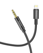 Кабель-переходник Hoco UPA19 Lighting (папа) на AUX 3.5мм (папа) 1м черный