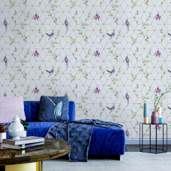 Обои виниловые TC72063-44 PALITRA TREND Birds Top Velvet, сюжетный рисунок, размер 1,06х10 м