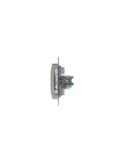 Розетка компьютерная 1-м Glossa RJ45 кат.5E механизм платина SE GSL001281K