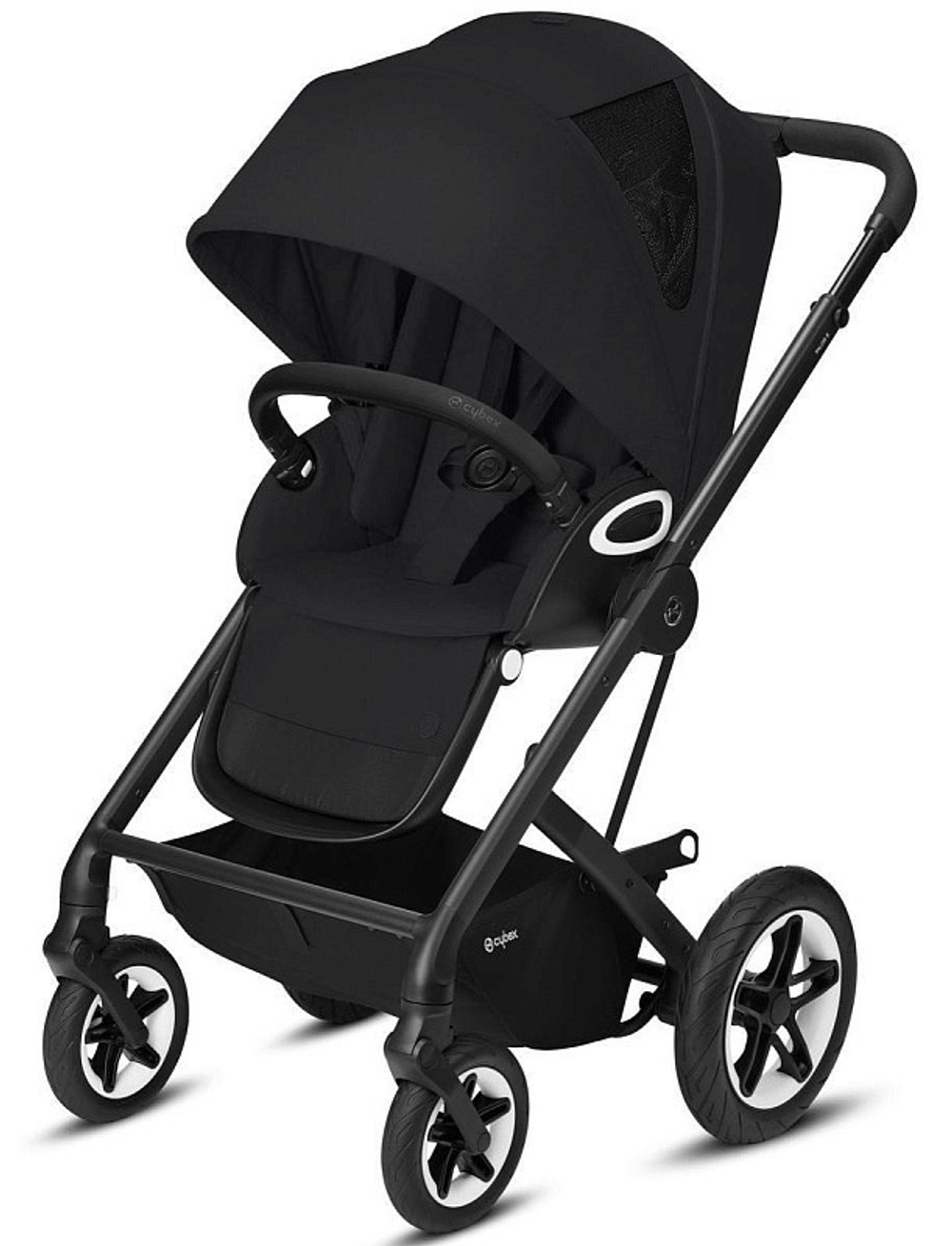 Коляска Cybex Talos S Lux BLK complete Cloud G Almond Beige Plus Base G 4 в 1 Moon Black с дождевиками