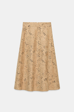 ЮБКА ИЗ ИСКУССТВЕННОЙ ЗАМШИ С ПЕРФОРАЦИЕЙ — ZARA