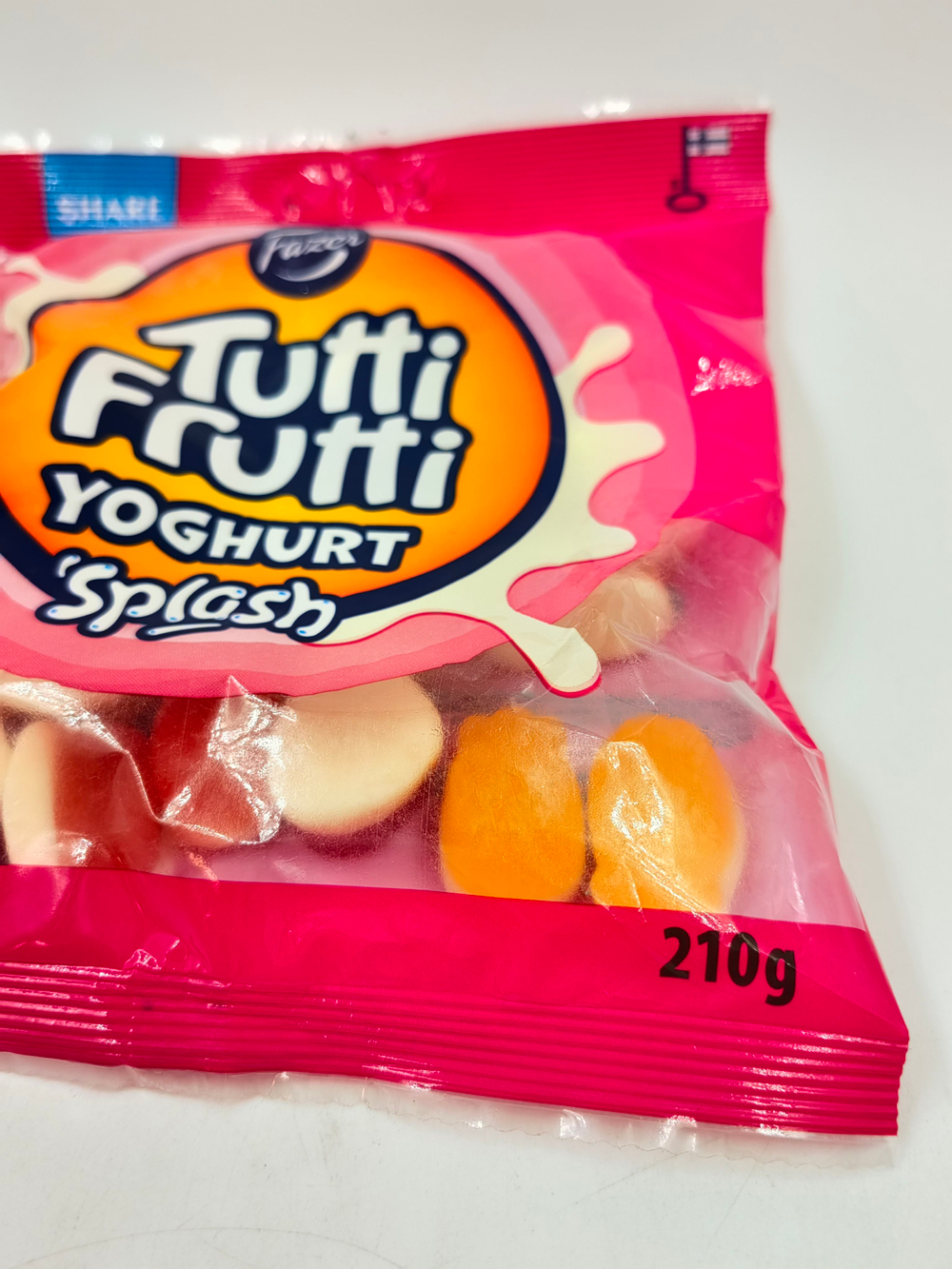 Жевательный мармелад Fazer Tutti Frutti Yoghurt Splash ассорти фруктовый йогурт 210 г (Из Финляндии)