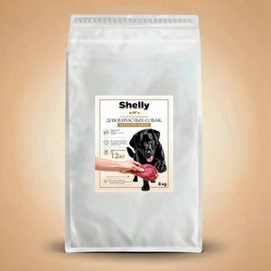 Сухой корм для собак Shelly, корм для взрослых собак, мясное ассорти, говядина, индейка, курица