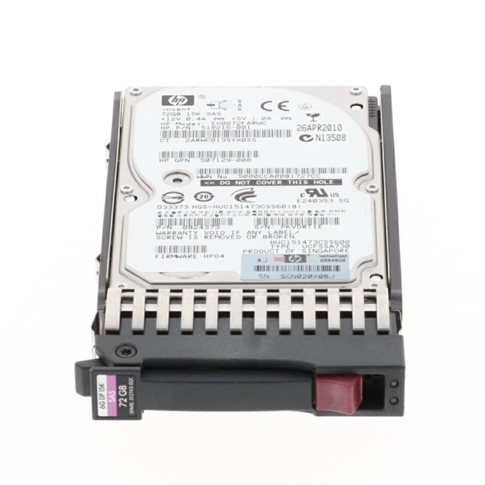 Жесткий диск HP SFF SAS 72Gb 10K 2.5" DP Hot-Plug 460850-001