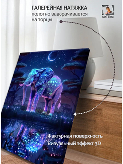 Картина "Звёздный странник", для интерьера 50х70см 1шт., на деревянном подрамнике