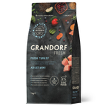 Сухой корм GRANDORF FRESH для собак мелких пород Свежее мясо индейки с бататом