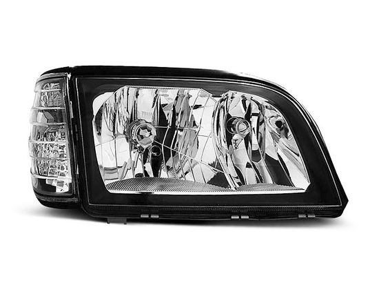 Передние фары black для Mercedes S W140