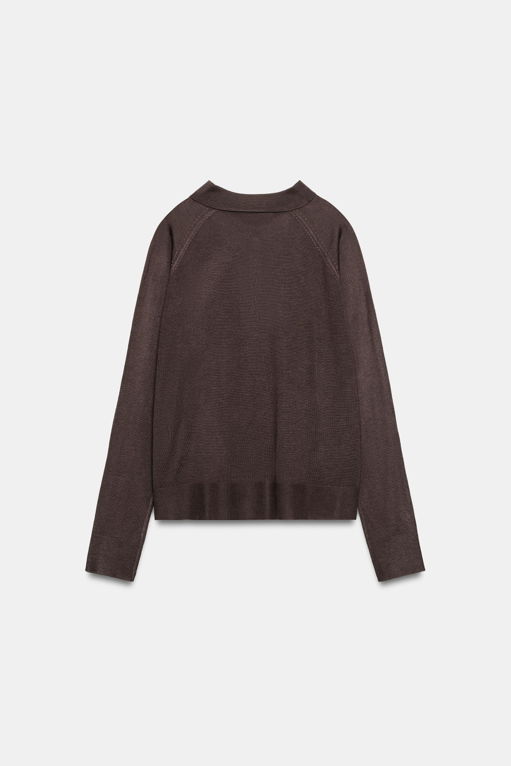 ОДНОТОННЫЙ ТРИКОТАЖНЫЙ СВИТЕР ПОЛО — ZARA