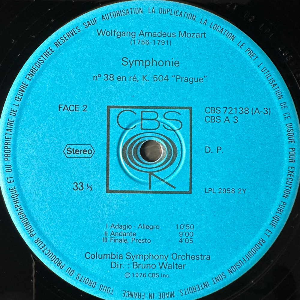 Моцарт - 6 симфоний 3LP (Франция 1976г.)