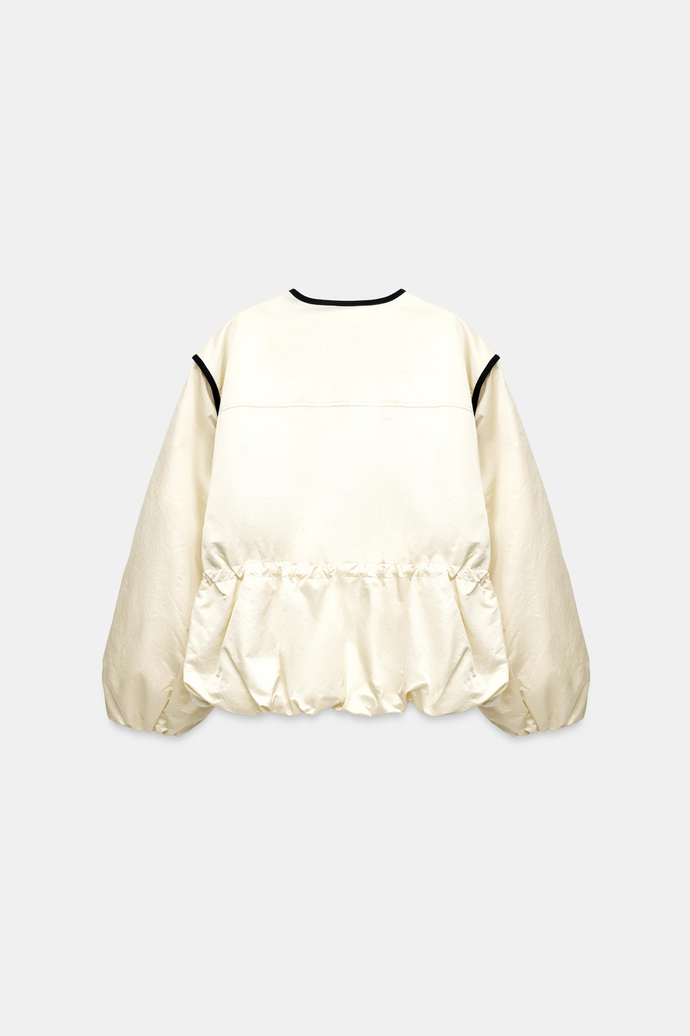 АТЛАСНАЯ КУРТКА С КОНТРАСТНОЙ ОКАНТОВКОЙ — ZARA