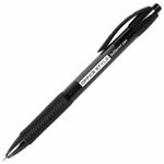 Ручка шариковая автоматическая с грипом BRAUBERG OFFICE STYLE, 1шт, ЧЕРНАЯ, узел 0,7 мм, линия 0,35 мм, тонированный корпус, 144212