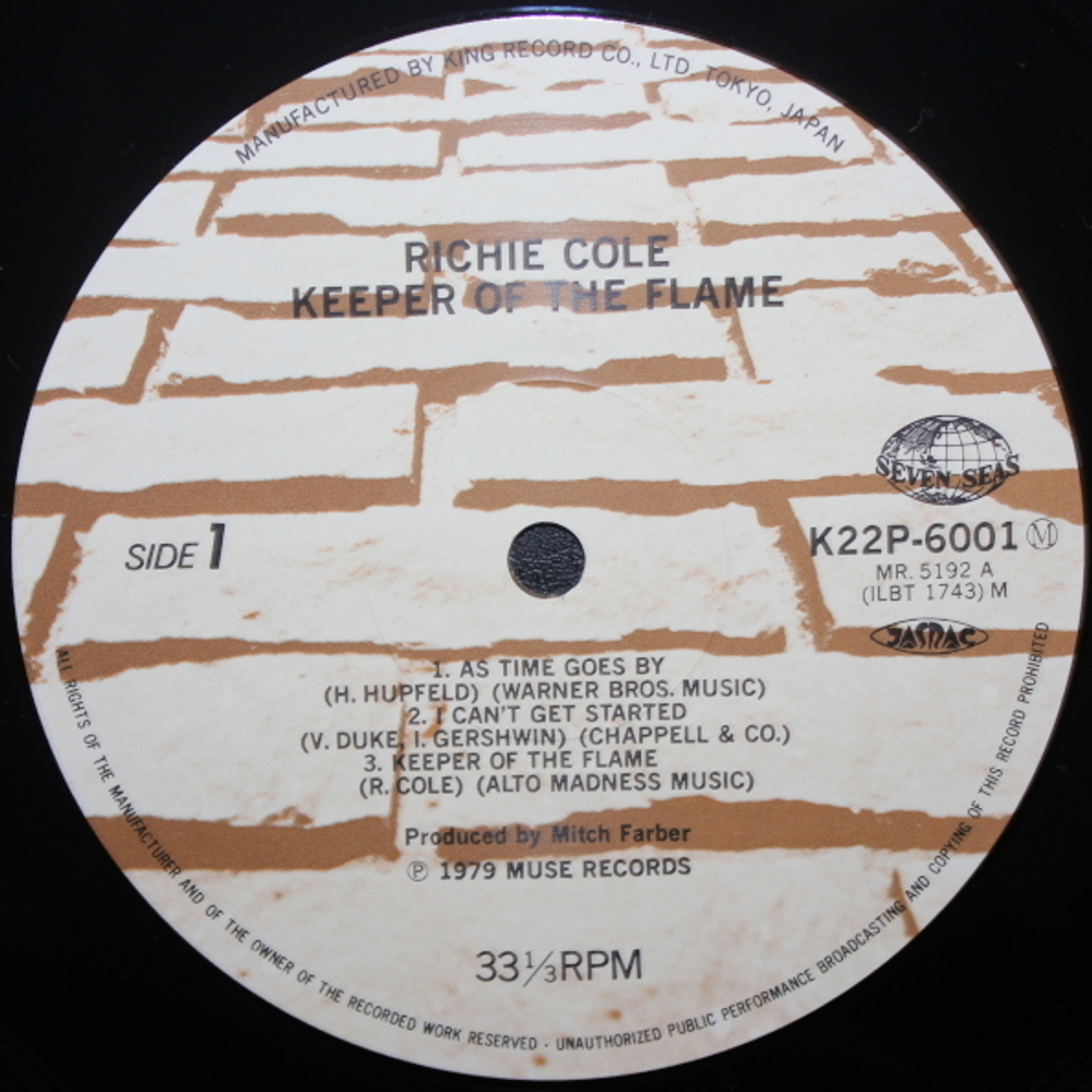 Richie Cole / Keeper Of The Flame (LP)