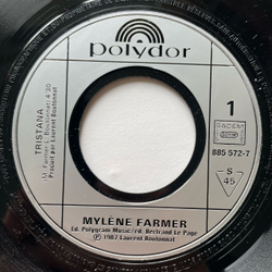 Винтажная виниловая пластинка LP Mylene Farmer Tristana (Франция 1987) 7 дюймов маленькая пластинка