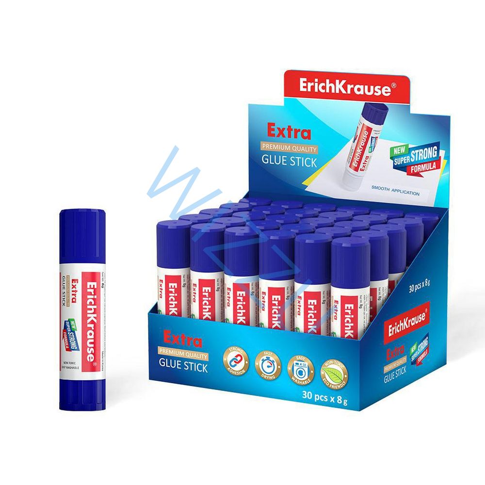 Клей-карандаш ErichKrause Extra, 8г (в коробке-дисплее по 30 шт.) Арт-4433