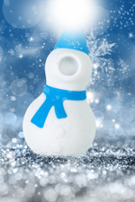 Вакуум-волновой стимулятор клитора JOS Christma белый с синим шарфом 9,4 см