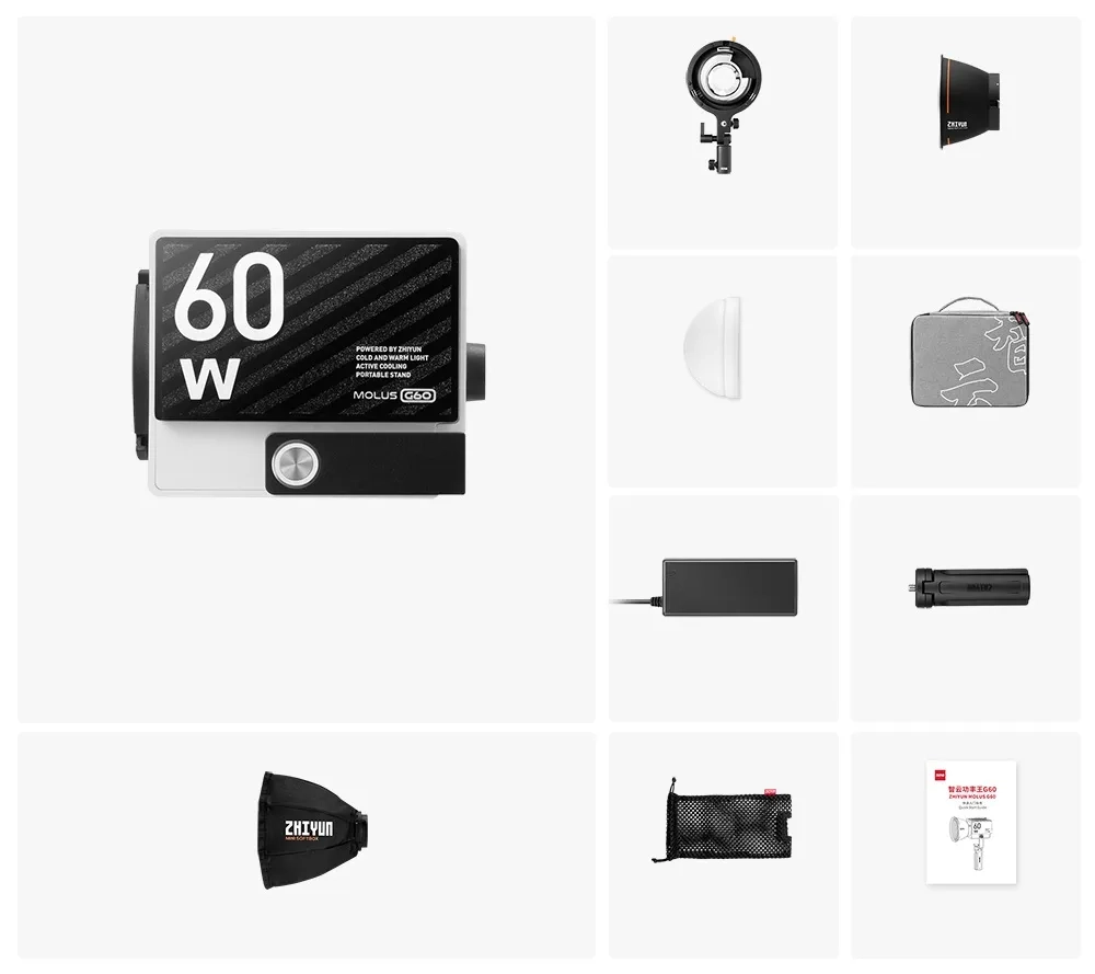 Светодиодный осветитель Zhiyun MOLUS G60 Combo Kit