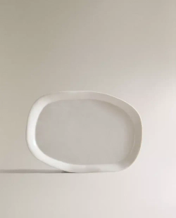 ZARA HOME ПОДНОС ДЛЯ ВАННОЙ КОМНАТЫ, БЕЛЫЙ