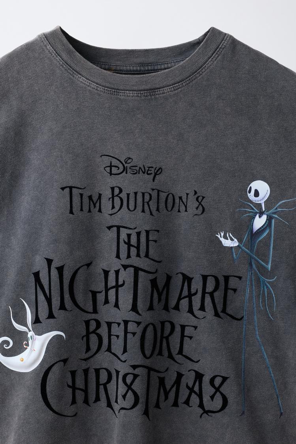 ZARA ФУТБОЛКА С ПРИНТОМ THE NIGHTMARE BEFORE CHRISTMAS © DISNEY, АНТРАЦИТОВО-СЕРЫЙ