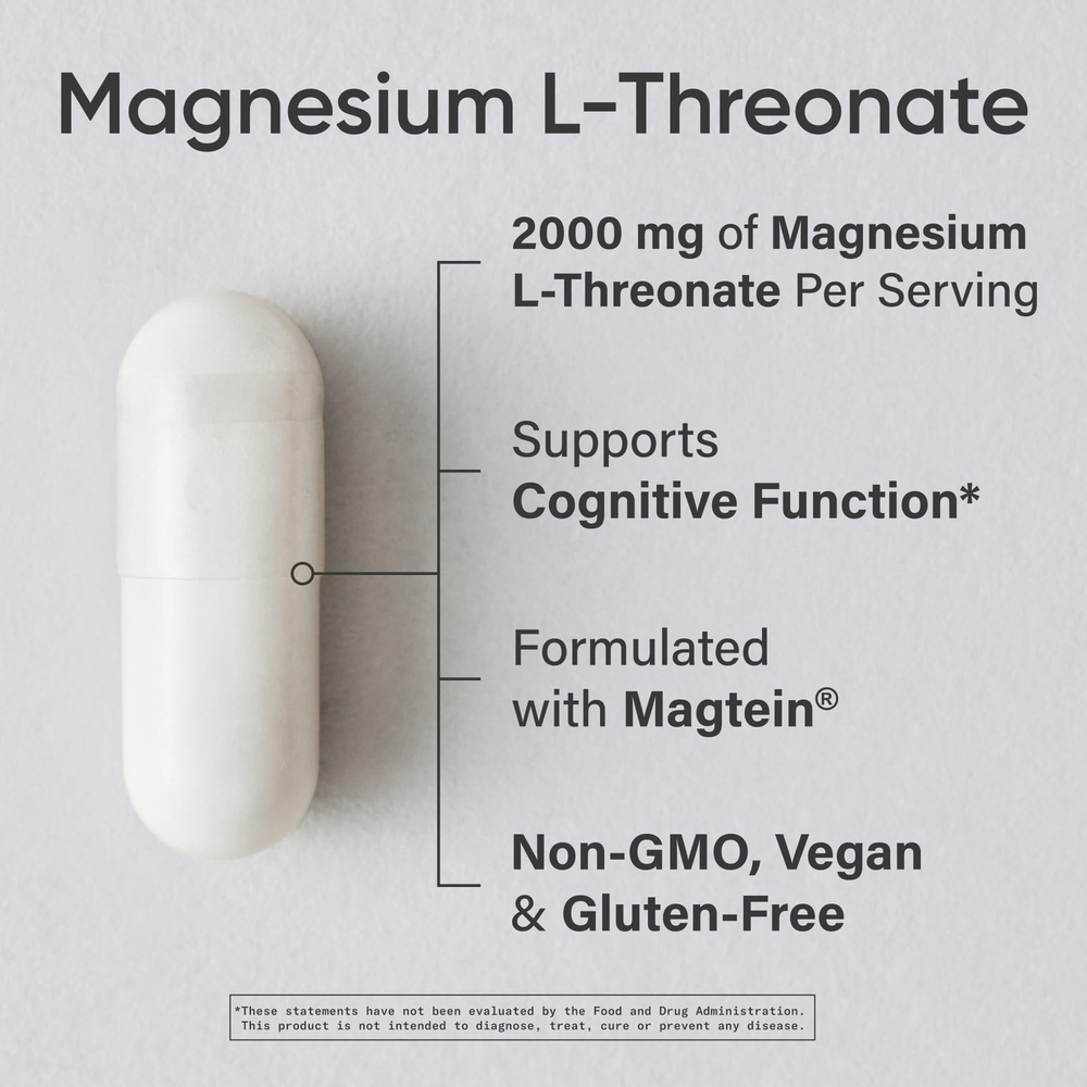 Sports Research, Magtein®, L-треонат магния, 90 растительных капсул (666 мг в 1 капсуле)
