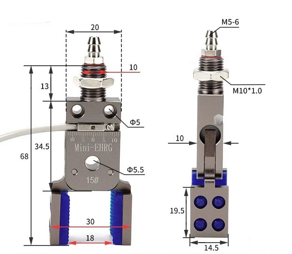 Mini-ehrg-15 # (clamping range: 5-16mm) send detection sensor line
