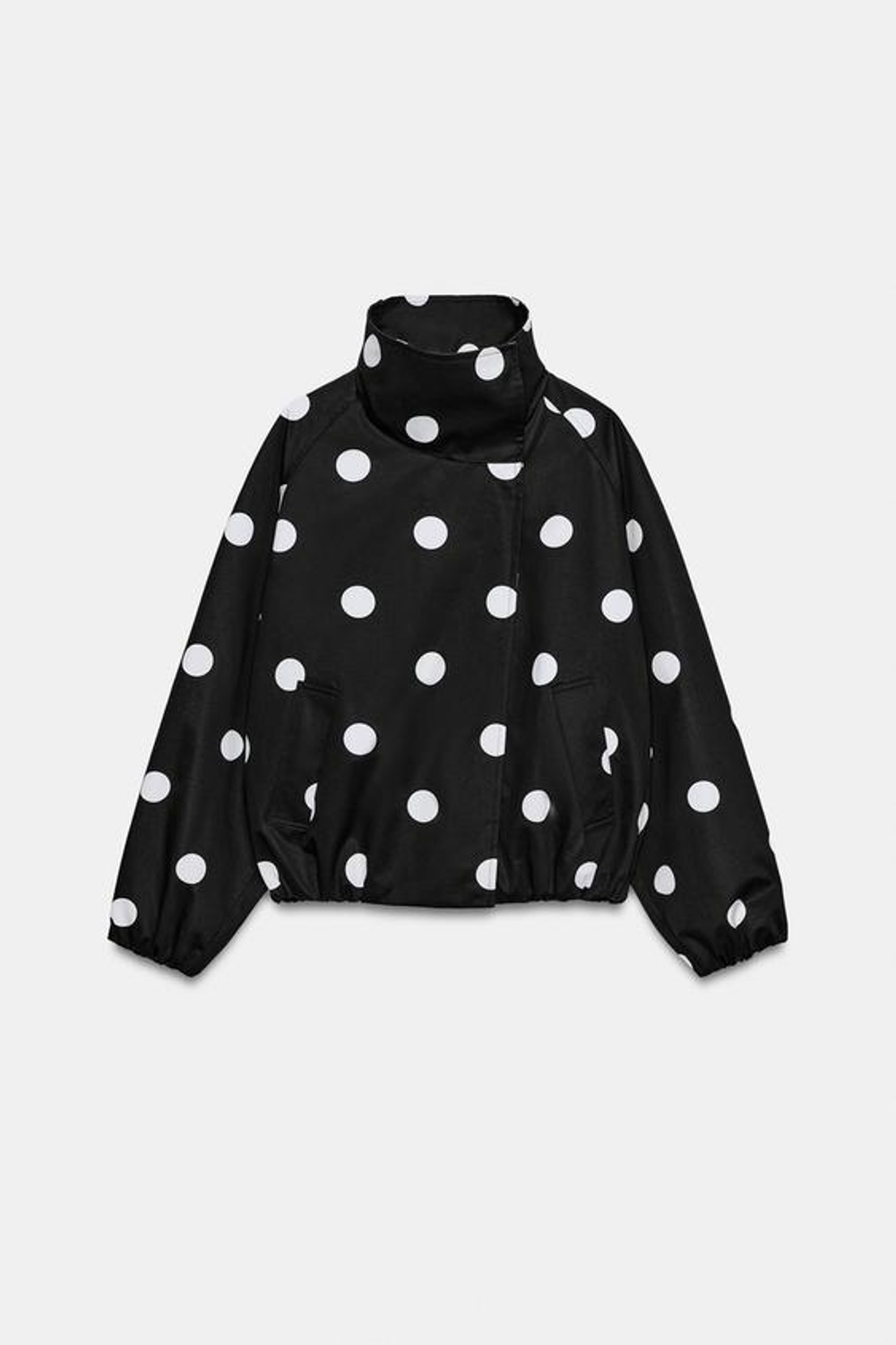ZARA БОМБЕР В ГОРОШЕК, ЧЕРНЫЙ