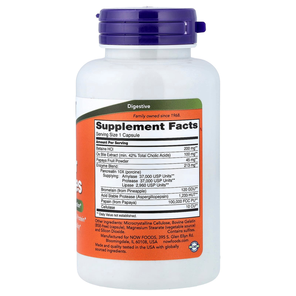 NOW Foods, суперферменты, 60 капсул
