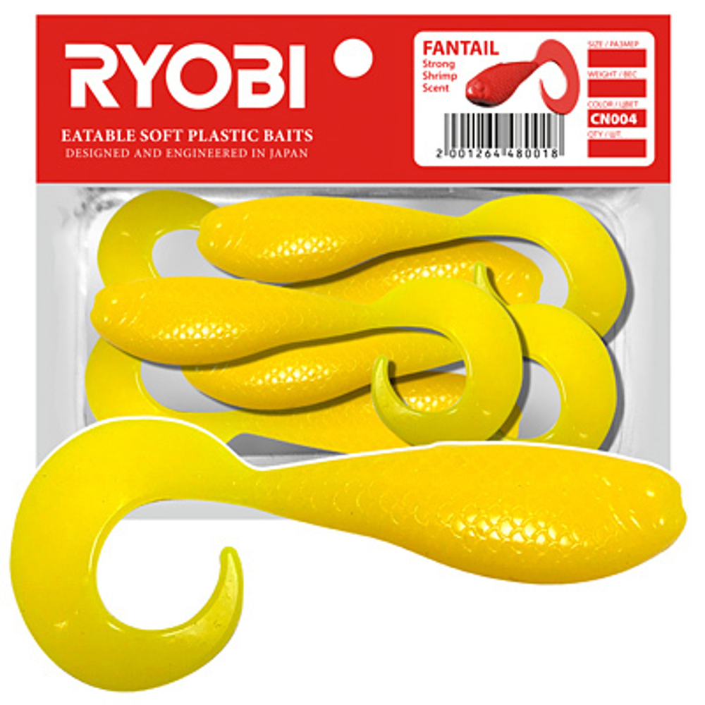 Мягкая силиконовая приманка риппер-твистер Ryobi FANTAIL