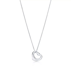 Подвеска из серебра 925 с розовым сапфиром💗, Open heart Pink sapphire 16мм, Tiffany ✨Exclusive ✨В наличии