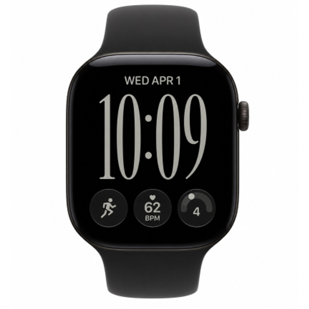 Apple Watch 12 42mm Black Aluminum Case / Black Sport Band