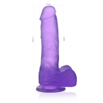 Полупрозрачный фаллоимитатор с желейным эффектом и присоской "7'' Jelly Studs Crystal Dildo Medium", Lovetoy