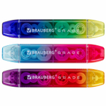 Корректирующая лента двусторонняя 5 мм x 10 м, BRAUBERG «Grade», ассорти, 2 упаковки.