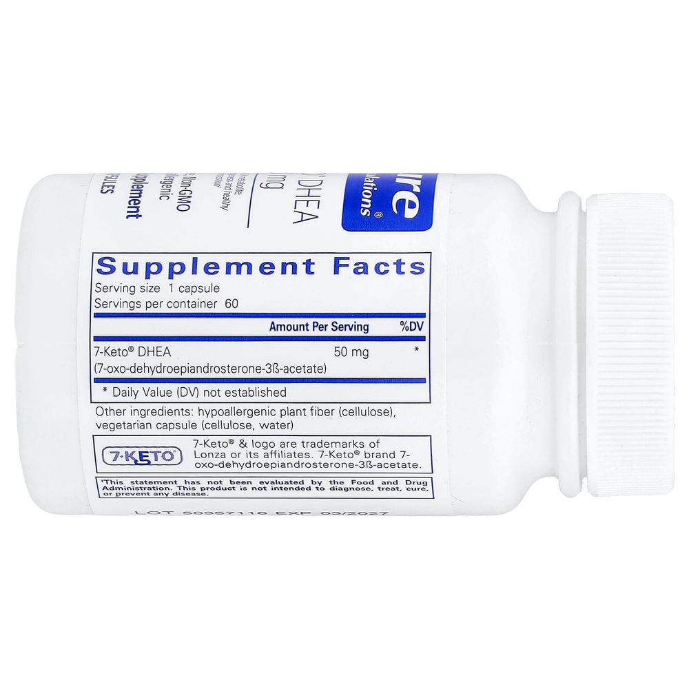Pure Encapsulations, 7-Keto® DHEA, 50 mg, 60 Capsules