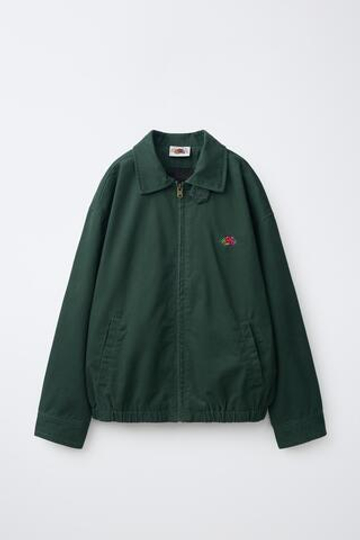 ZARA - FRUIT OF THE LOOM™ КУРТКА С ВЫШИВКОЙ, ЗЕЛЕНЫЙ