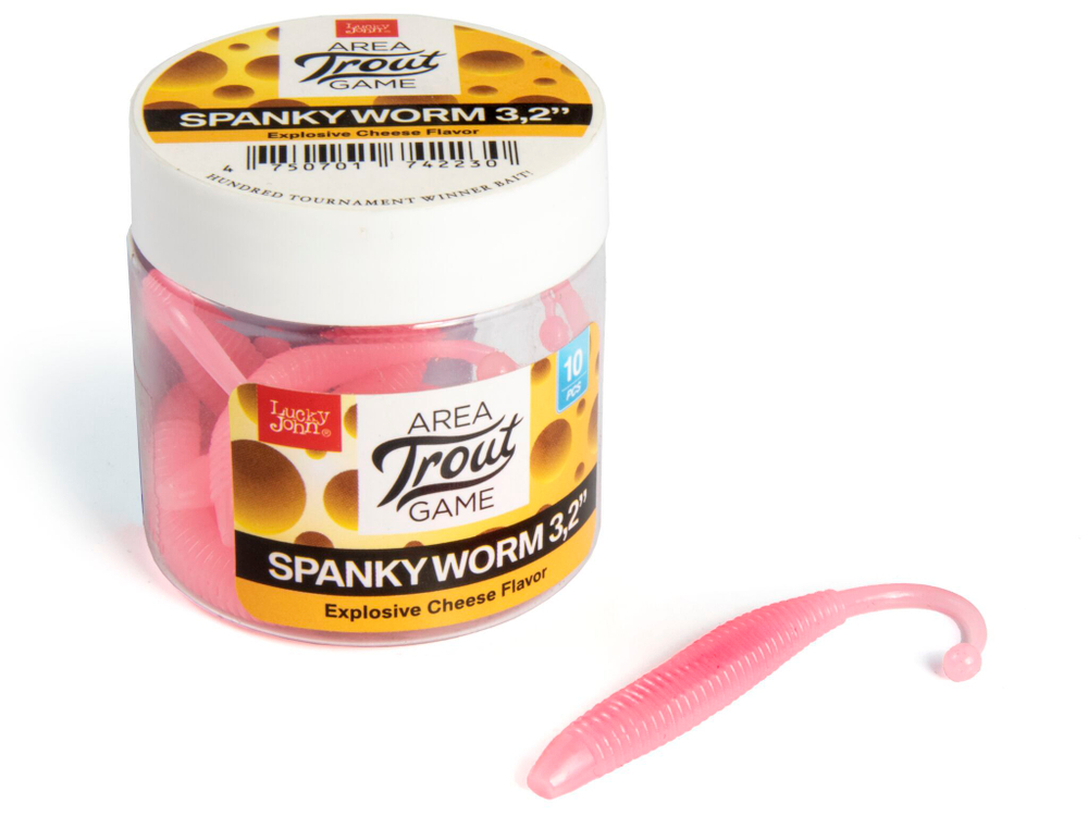 Слаги съедобные LJ Pro Series SPANKY WORM 3,2in (8 см), цв. F05, 10 шт.