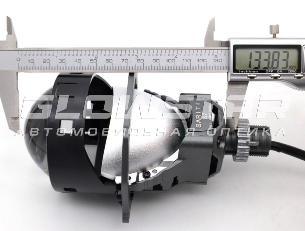 Билед модули Sariti S7 3.0 дюйма, 2 чипа, 5500К, 12V, 49W/58W, крепление 3R и съемное гаечное (комплект, 2шт)