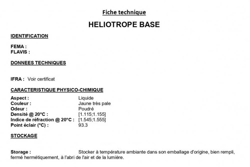 HELIOTROP BASE / ГЕЛИОТРОП БАЗА CAS -