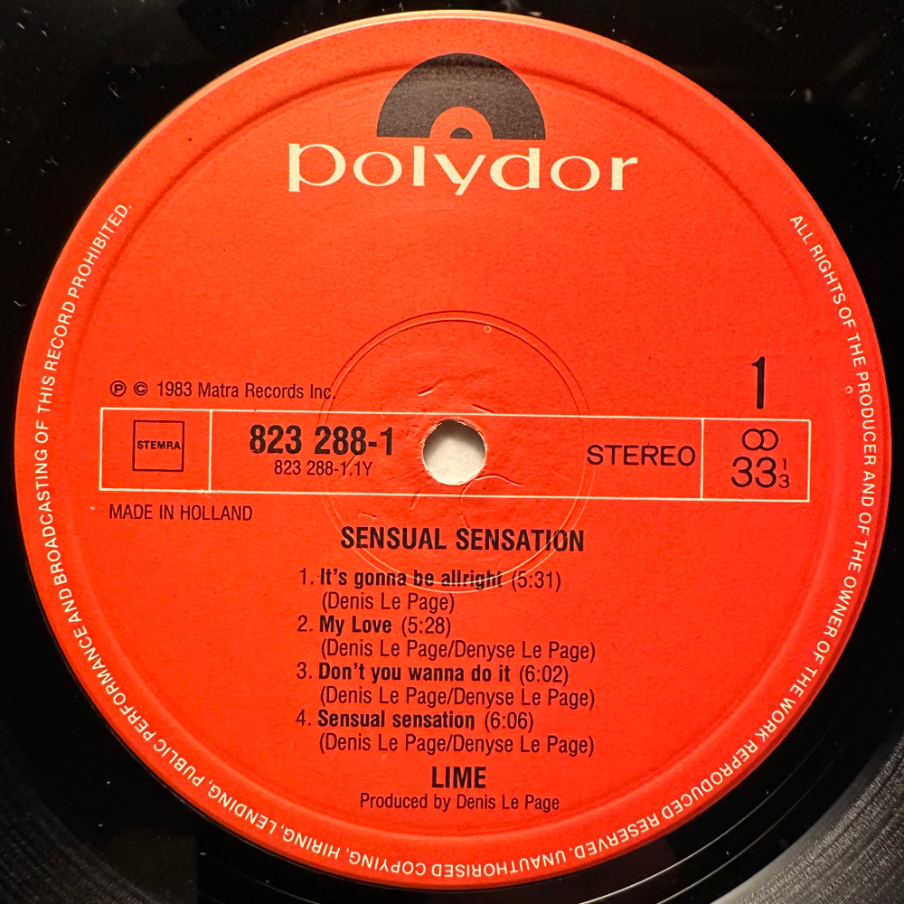 Lime - Sensual Sensation (Голландия 1984г.)