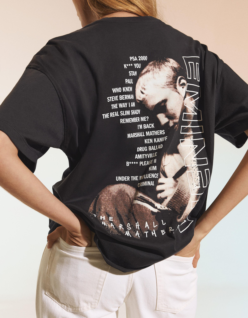 Женская футболка оверсайз EMINEM - BERSHKA