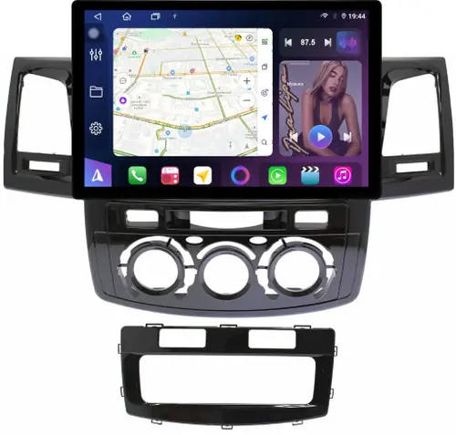 Магнитола для Toyota HiLux 7 2011-2015 - FarCar S500+TS105 монитор 13" 2K QLED на Android 14, Быстрая, CarPlay, 4G SIM-слот
