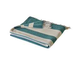 Плед AUSTRAL bleu paon 130х170 синиий Blanc des Vosges 130x170 Синий