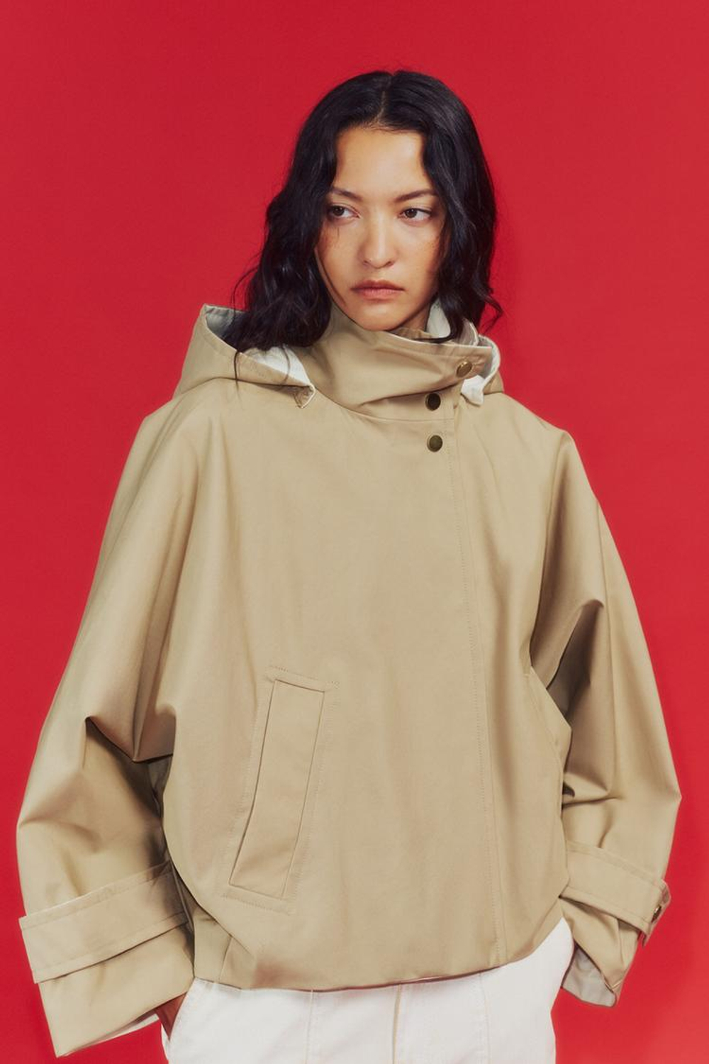 ZARA ДВУБОРТНАЯ КУРТКА WATER-REPELLENT — ZW COLLECTION, СВЕТЛЫЙ ЖЕЛТО-КОРИЧНЕВЫЙ